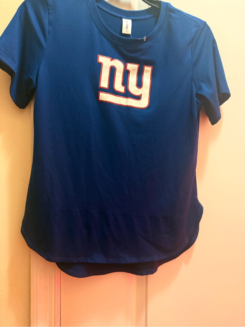NFL Giants Sleeve Tee with NY Logo